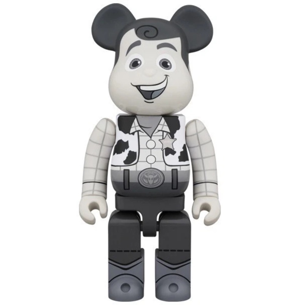 Toy Story Woody Black & White Version Bearbrick 1000% by Medicom